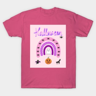 Pink Ghost Halloween T-Shirt